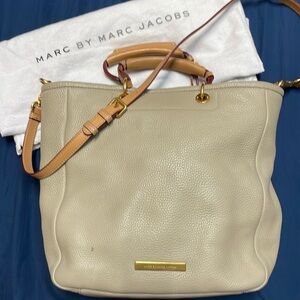 Marc by Marc Jacobs large cowhide cream bag with strap